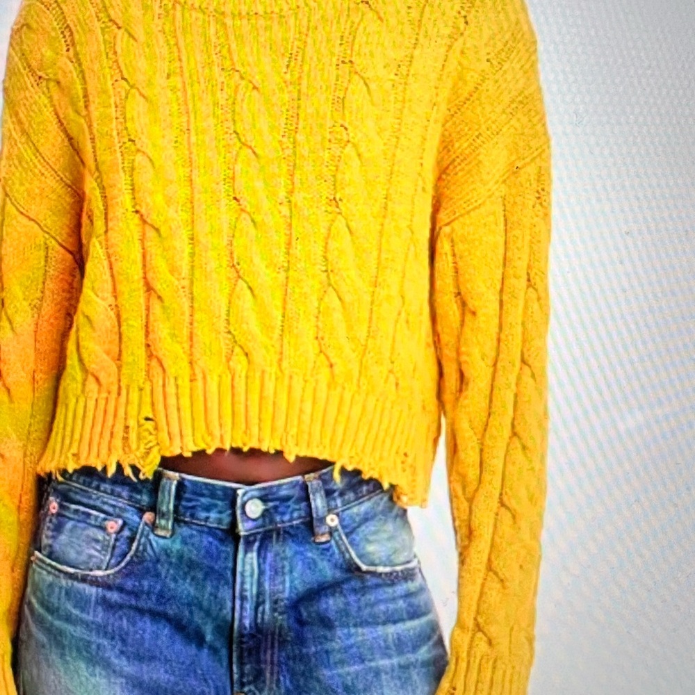 Denimist boxy cable sweater